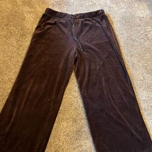 Brown velvet flair vintage pants